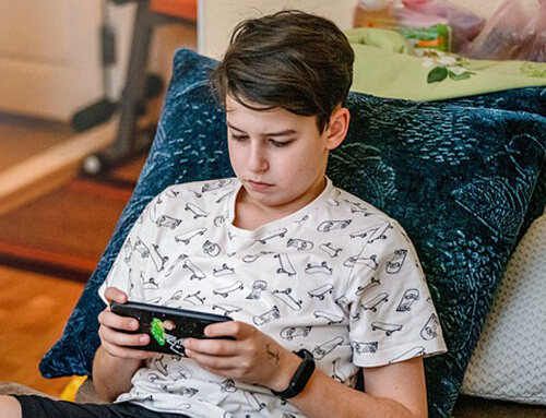 Young Person Playing a Video Game