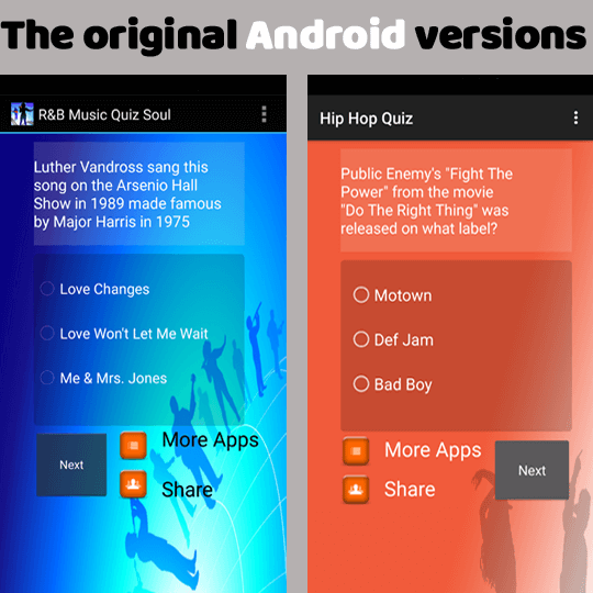 Original R&B Quiz and Original Hip Hop Quiz