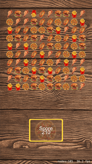 Pizza Burger iOS Match 3 Game Demo 1