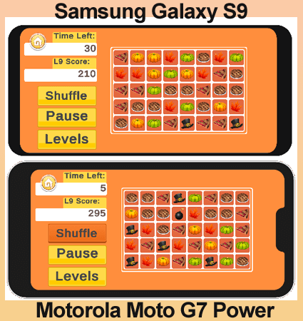 Samsung Galaxy S9 and Motorola Moto G7 Power